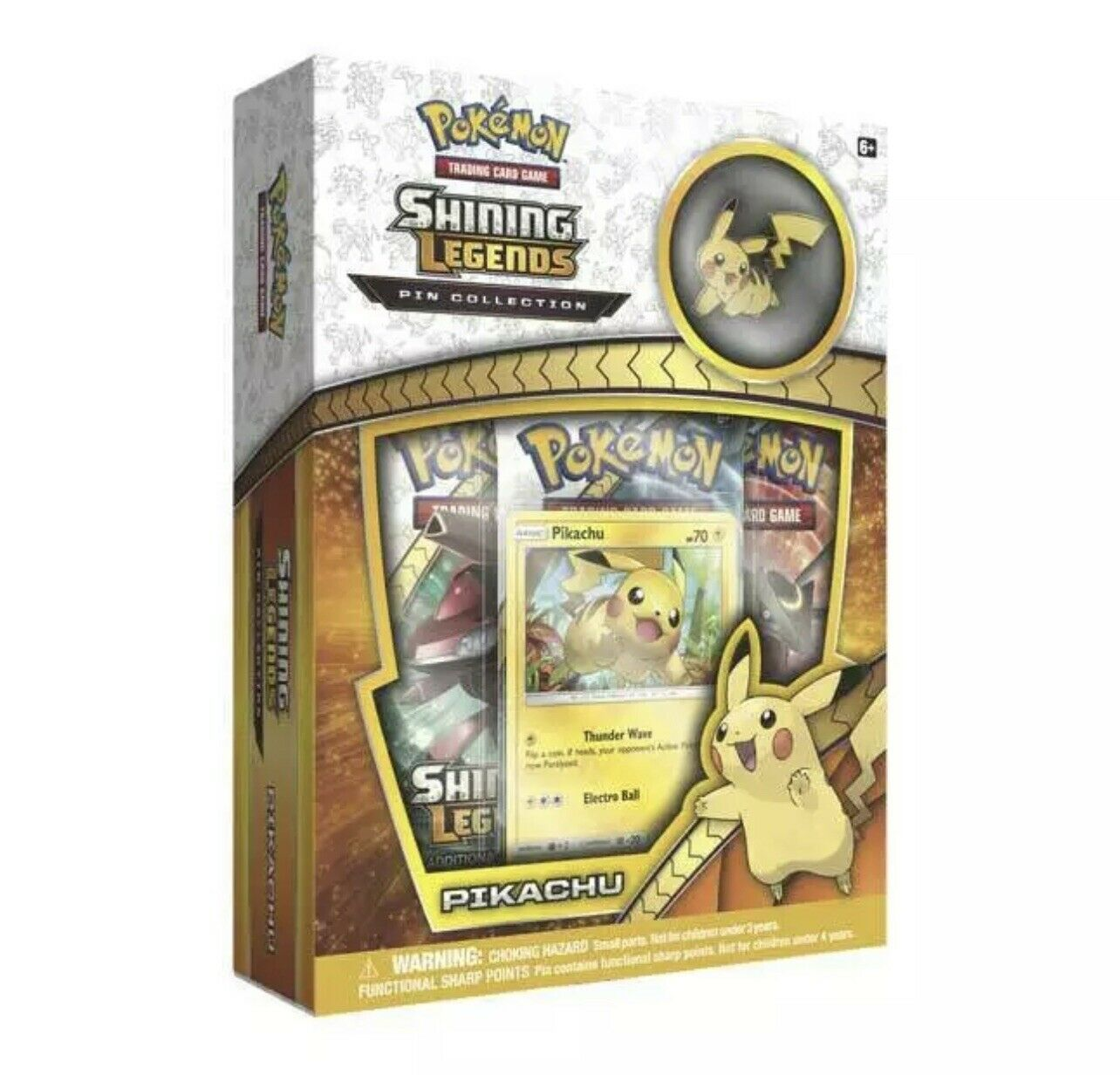Pokemon Sun & Moon: Shining Legends Pikachu Pin Collection Box
