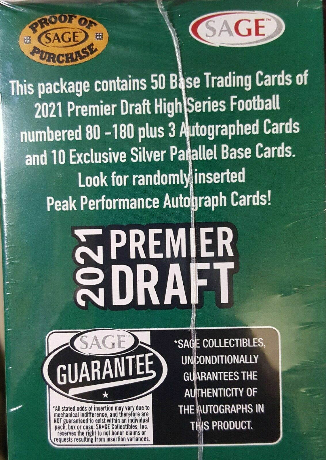 2021 Sage Hit Premier Draft High Series Football Blaster Box