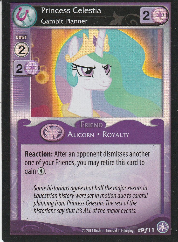 My Little Pony CCG Promo Card - PF11 - Princess Celestia - Gambit Planner