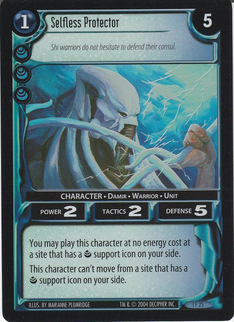 Wars TCG Promo Foil Selfless Protector Card 1F25